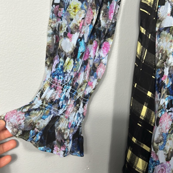 Preen Line floral & check dress knee length size small- like new - Picture 15 of 16